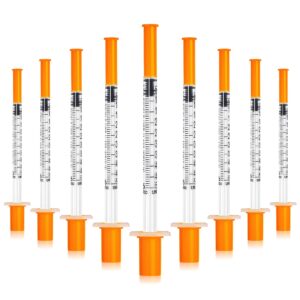 1/2 ml 30 gauge syringes 0.5cc 5/16 inch 8mm lab disposable supplies for refilling or dispensing, pack of 20