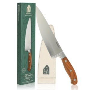 bloomhouse - oprah's favorite things - 8 inch german steel chef knife w/italian olive wood forged handle