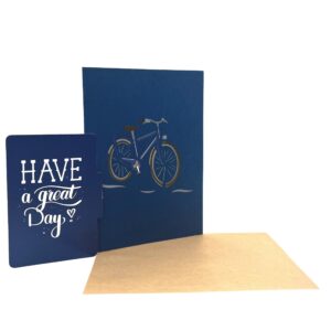 Niumcraft Pop Up Greeting Card Adventure Bicycle Nature Outdoor Camping Card Thank You Birthday Gift for Nature Bike Lover For Mom Dad Family Friend