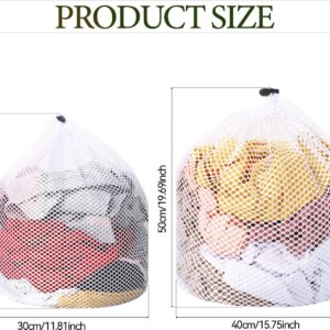 2 Packs Laundry Mesh Bags, Drawstring Net Laundry Bag for Washing Machine, Mesh Wash Bags Laundry Bags, Heavy Duty Dirty Clothes Washing Machine Bag, Travel Washing Bag for Cloths Blouse, Underwear