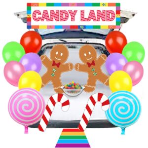 candy land trunk or treat car suv decorations kit halloween trunk or treat decoration for candyland party supplies