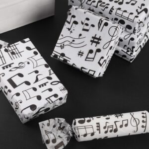 100 Sheets 20 * 14 Inches Musical Note Tissue Paper Music Design Gift Wrapping Tissue for Birthday Baby Shower Wedding Christmas Music Concert 50s Theme Party DIY Craft