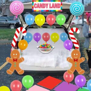 Candy Land Trunk or Treat Car Suv Decorations Kit Halloween Trunk or Treat Decoration for Candyland Party Supplies