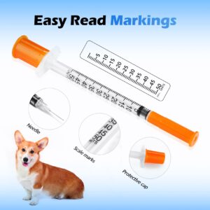 1/2 ml 30 Gauge Syringes 0.5cc 5/16 Inch 8mm Lab Disposable Supplies for Refilling or Dispensing, Pack of 20