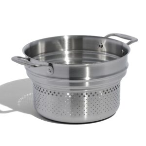 made in cookware - stainless steel pasta insert - premium stainless steel - professional cookware - crafted in thailand - fits 6 and 8 qt stock pots