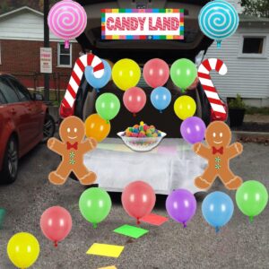 Candy Land Trunk or Treat Car Suv Decorations Kit Halloween Trunk or Treat Decoration for Candyland Party Supplies