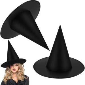 tiurdin black halloween witch hat floating witch hats hanging wizard hat for halloween party decorations 2 pack