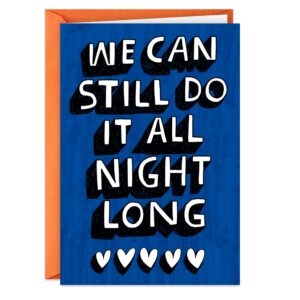 hallmark shoebox funny anniversary card (all night long) for birthday, love, just because, and more