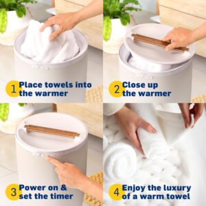 Live Fine Towel Warmer | Large Bucket Style Luxury Heater, Adjustable Timer, Auto Shut-Off | Fits Up to Two 40” x 70” Oversized Towels