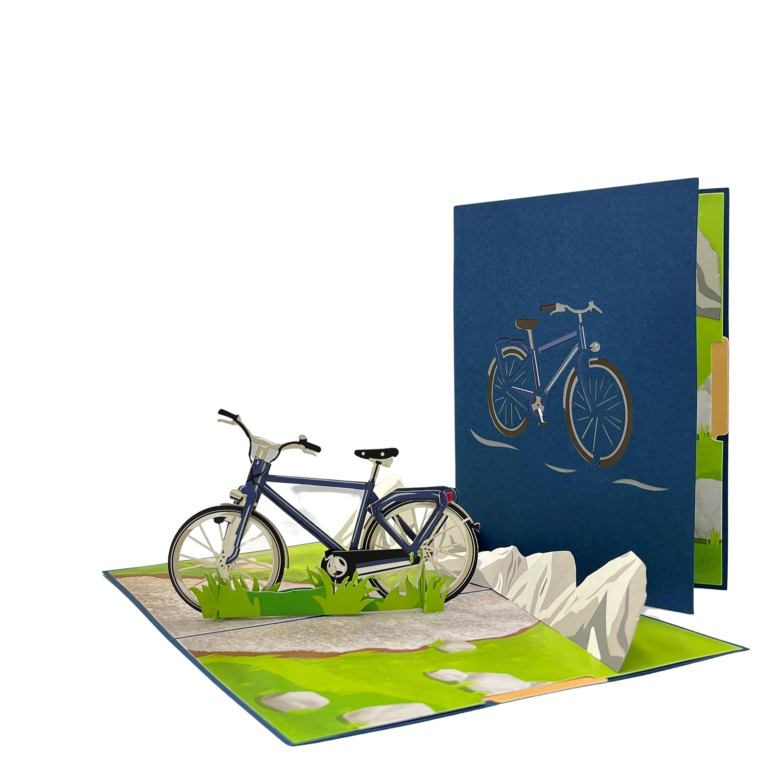 Niumcraft Pop Up Greeting Card Adventure Bicycle Nature Outdoor Camping Card Thank You Birthday Gift for Nature Bike Lover For Mom Dad Family Friend