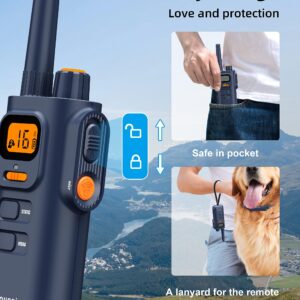 Bousnic Dog Shock Collar with Remote - [New Edition] 4000FT Dog Training Collar for Large Medium Small Dogs (8-120lbs) Rechargeable E Collar with Beep, Vibration, Safe Shock