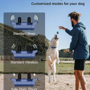 Bousnic Dog Shock Collar with Remote - [New Edition] 4000FT Dog Training Collar for Large Medium Small Dogs (8-120lbs) Rechargeable E Collar with Beep, Vibration, Safe Shock