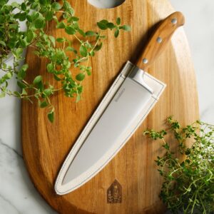 Bloomhouse - Oprah's Favorite Things - 8 Inch German Steel Chef Knife W/Italian Olive Wood Forged Handle