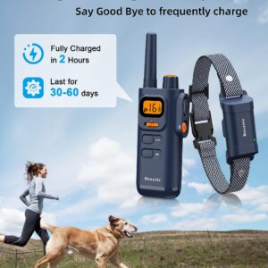 Bousnic Dog Shock Collar with Remote - [New Edition] 4000FT Dog Training Collar for Large Medium Small Dogs (8-120lbs) Rechargeable E Collar with Beep, Vibration, Safe Shock