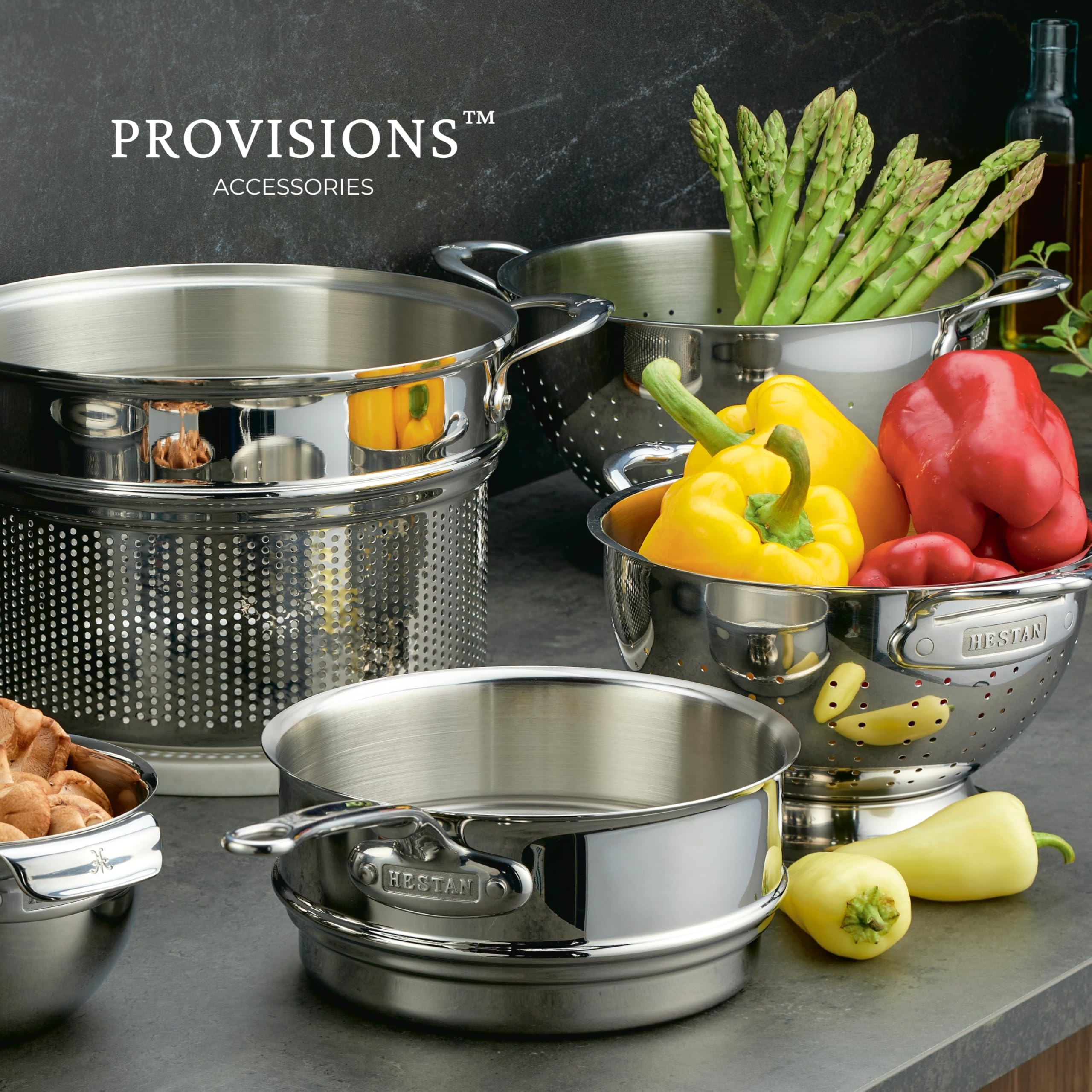 Hestan Provision Cookware, Steamer Insert, Stainless Steel