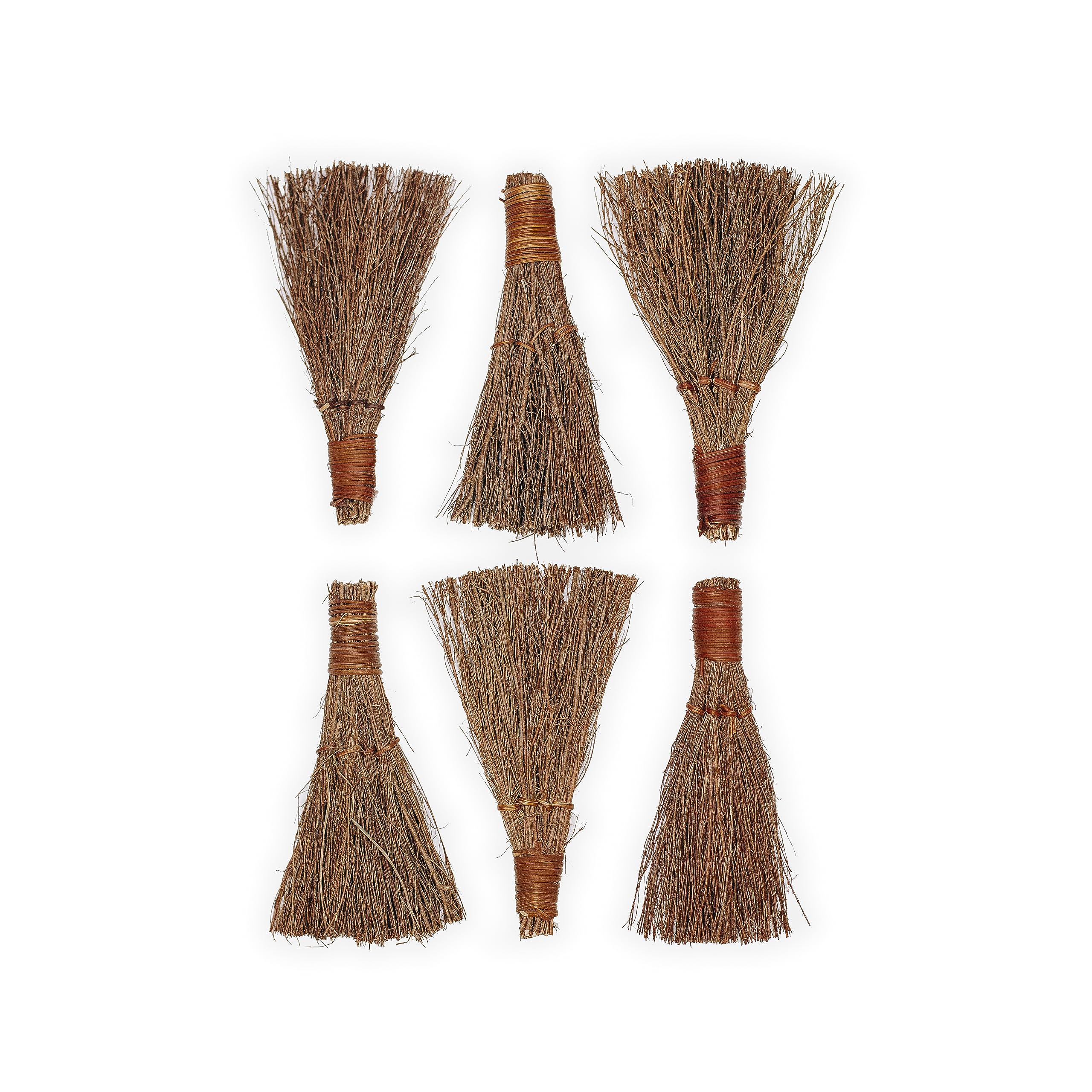 Pumpkin Spice Scented Broom (6-Pack) - 6" Heather Broom - Holiday Decor