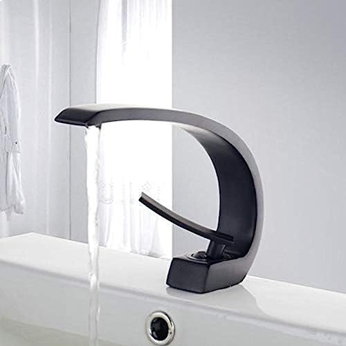 Bath Basin Faucet Black Brass Sink Mixer Tap Vanity Hot Cold Water Bathroom Faucets