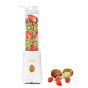 holstein housewares personal blender - creamily smooth shakes and smoothies, bpa-free 20oz to-go cups, golden elegance design, 250w