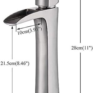 Bath Basin Faucet Basin Sink Faucet Waterfall Spout Glass Bathroom Crane Cold Hot Water Mixer Taps Bathroom Faucets