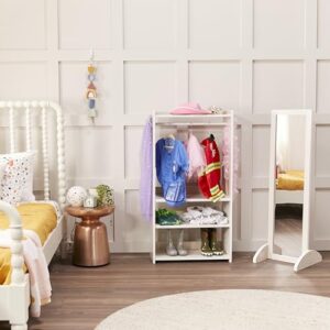 ECR4Kids TrendiTot Clothing Rack, Kids Wardrobe, White Wash