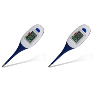 apex large face lcd fast read digital thermometer for adults and children - instant read thermometer for fever detection with quick 10 second read time (packaging may vary) (pack of 2)