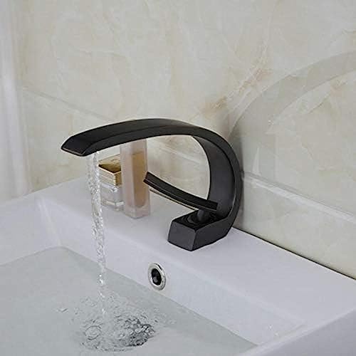 Bath Basin Faucet Black Brass Sink Mixer Tap Vanity Hot Cold Water Bathroom Faucets