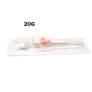 Caphstion 20G 10pcs IV Cannula with Wings Injection Port Catheter Needles for Animals