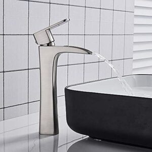 Bath Basin Faucet Basin Sink Faucet Waterfall Spout Glass Bathroom Crane Cold Hot Water Mixer Taps Bathroom Faucets