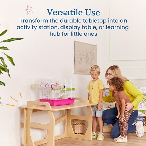 ECR4Kids StudyStation Desk, Kids Furniture, Natural