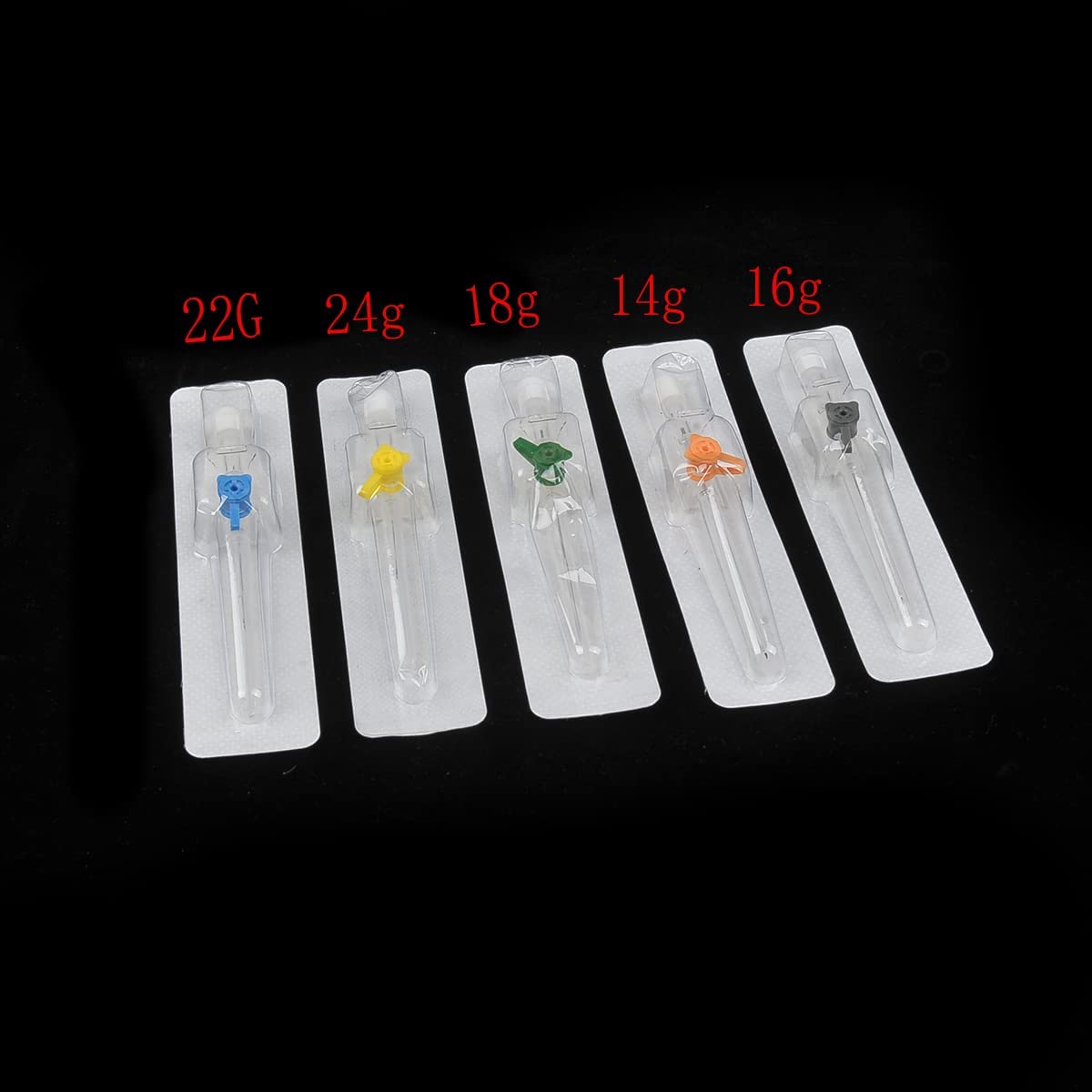 Caphstion 20G 10pcs IV Cannula with Wings Injection Port Catheter Needles for Animals