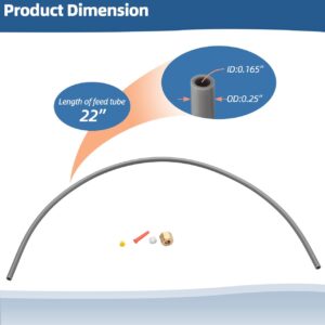 Sconva 4335 Feed Tube Assembly with Compression Sleeve & Nut Compatible with Aprilaire Humidifier Models 400, 500, 600 Series Humidifier Parts & Accessories