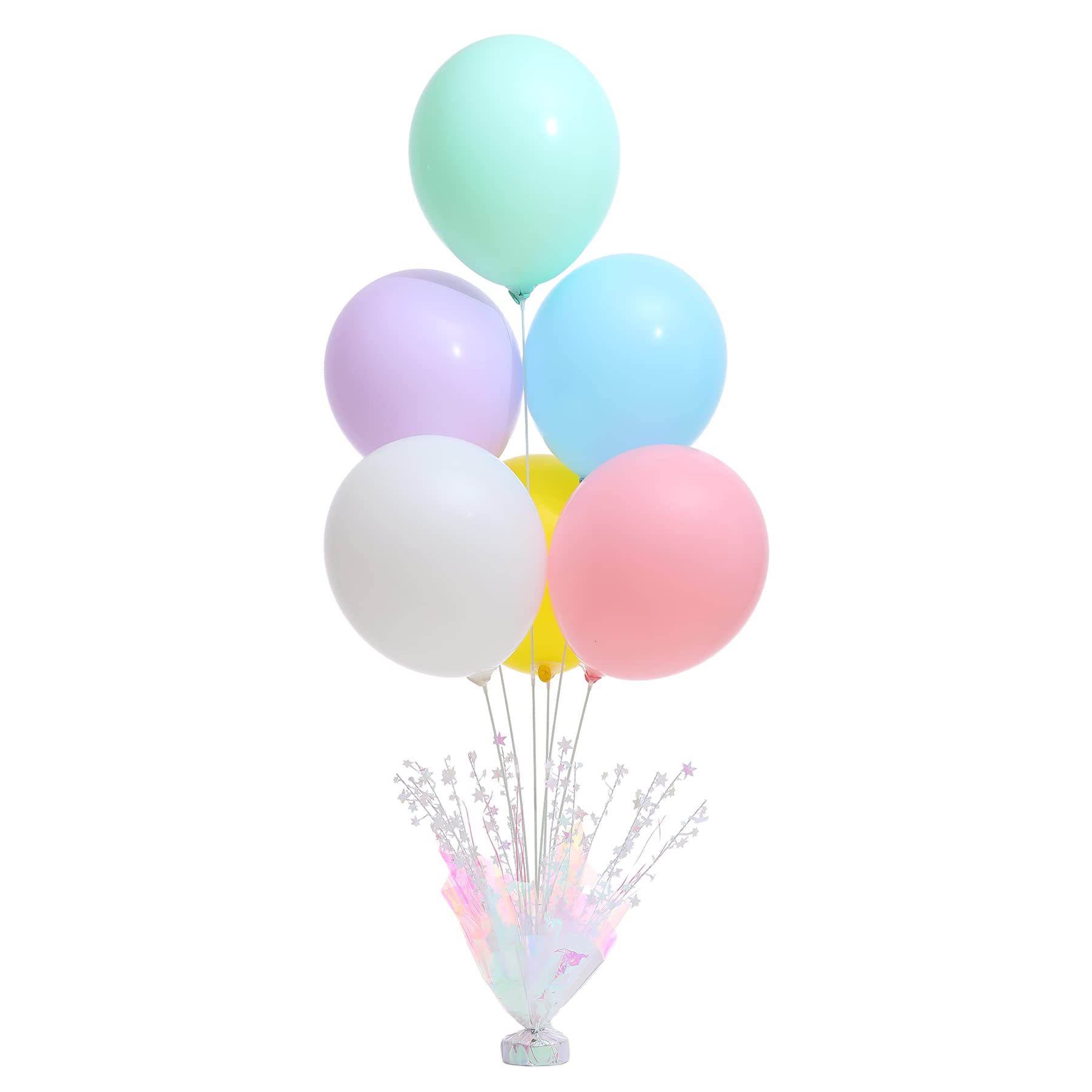 2 Sets Pastel Balloons Centerpiece for Table, Rainbow Balloon Stand Kit for Birthday Party Wedding Baby Shower Prom Tabletop Decorations