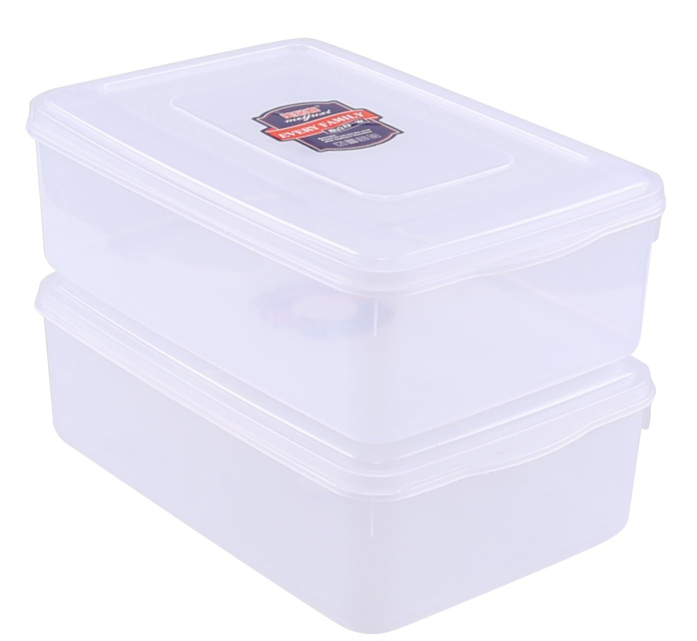 Sadstory 11 Quart Clear Plastic Storage Containers with Lid, Plastic Storage Bin, 2 Packs