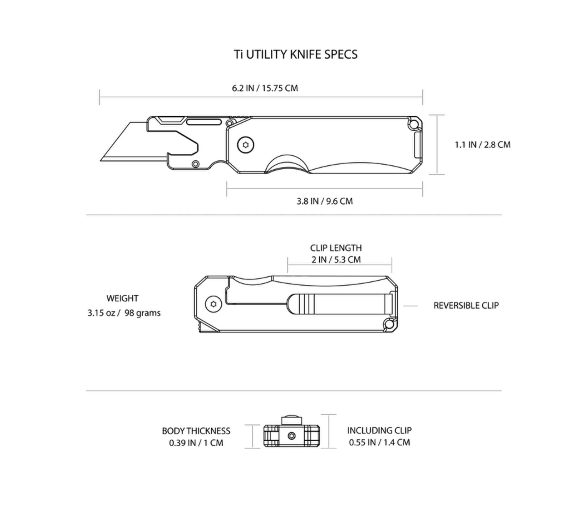 BIG IDEA DESIGN Ti Utility Knife