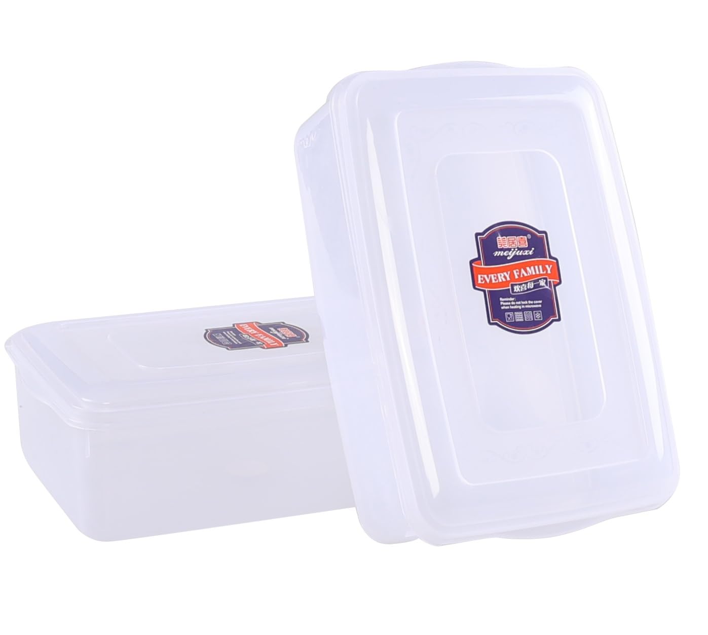 Sadstory 11 Quart Clear Plastic Storage Containers with Lid, Plastic Storage Bin, 2 Packs