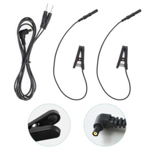 ear clips for vagus stimulation and alpha stim device, black earclip for unit tens 7000 etc