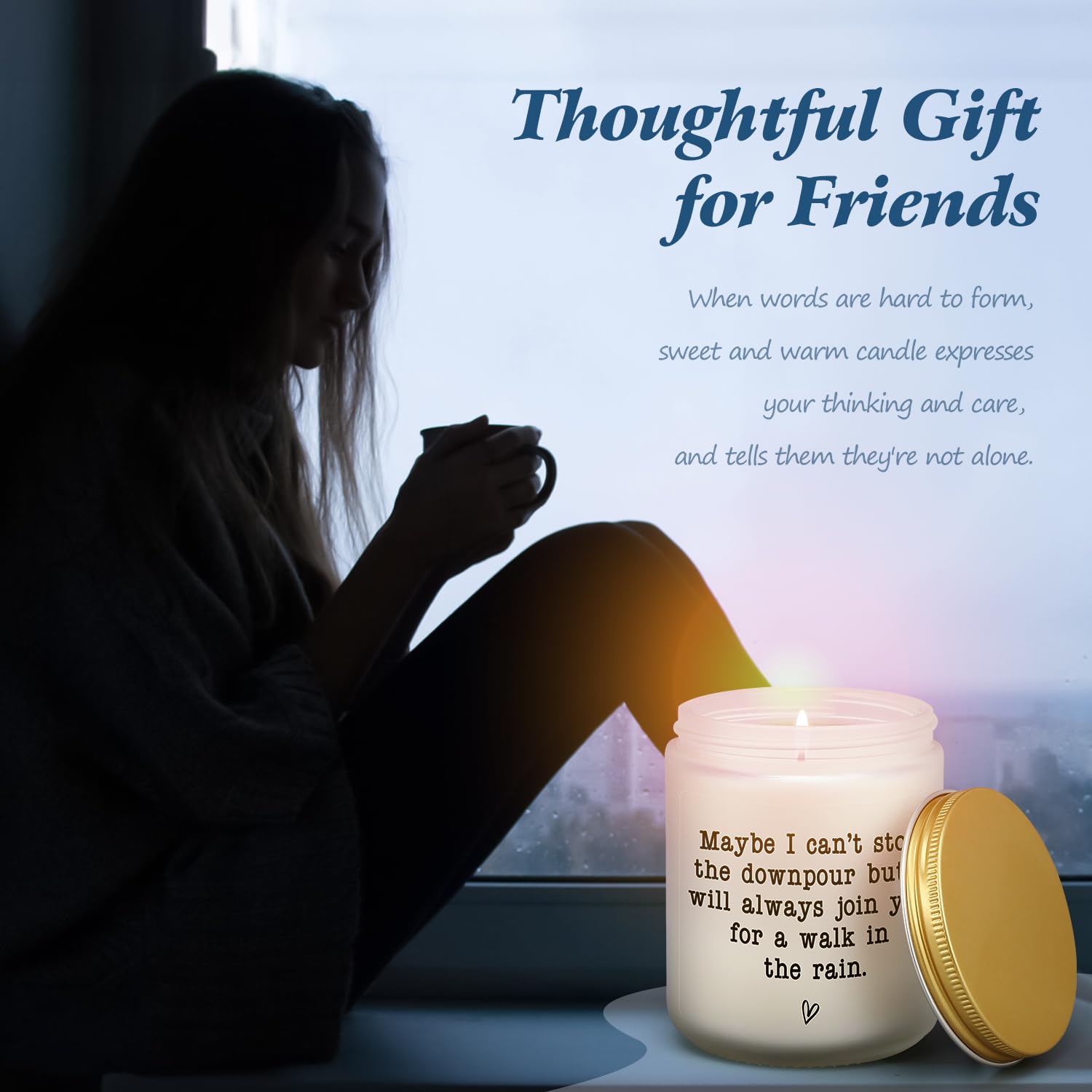 Thinking of You Gifts for Women Men, Get Well Soon Gifts for Women, Sympathy Feel Better Thoughtful Gifts for Best Friend, Cheer Up Gifts for Sister Bestie, Lavender Scented Candle