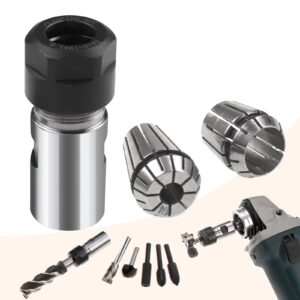 5/8"-11 thread angle grinder extension shaft set electric drill conversion collets adapter woodworking tool accessories include spring collet 1/4" & 1/2" 3pcs