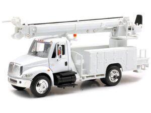 international 4200 digger service truck white long haul trucker series 1/43 diecast model by new ray 15913f