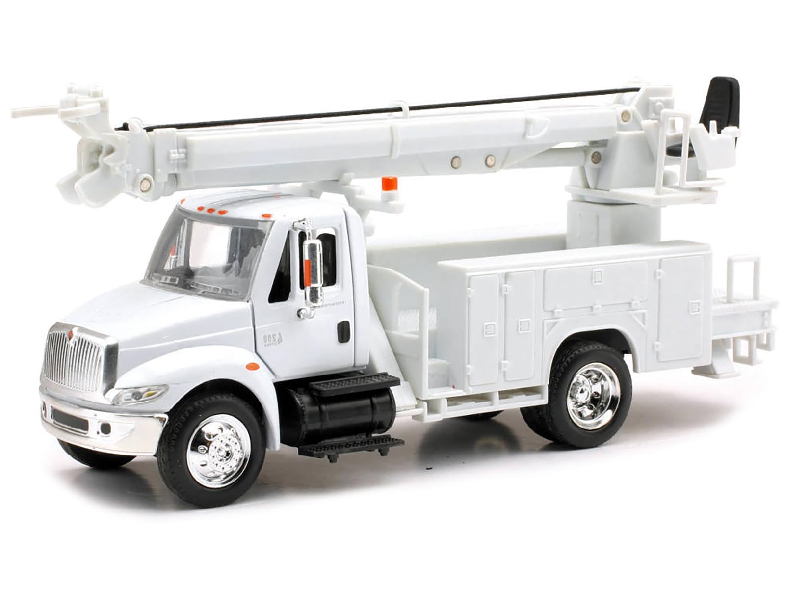 International 4200 Digger Service Truck White Long Haul Trucker Series 1/43 Diecast Model by New Ray 15913F