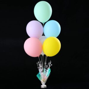 2 Sets Pastel Balloons Centerpiece for Table, Rainbow Balloon Stand Kit for Birthday Party Wedding Baby Shower Prom Tabletop Decorations