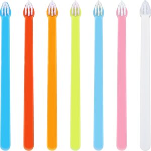 Tioncy 100 Pcs Dog Toothbrush Bulk from Large to Small Long Handle Dog Cat Pet Toothbrush with Soft Single Head Puppy Dog Tooth Brush Pet Cat Tooth Brush for Teeth Cleaning, 7 Colors