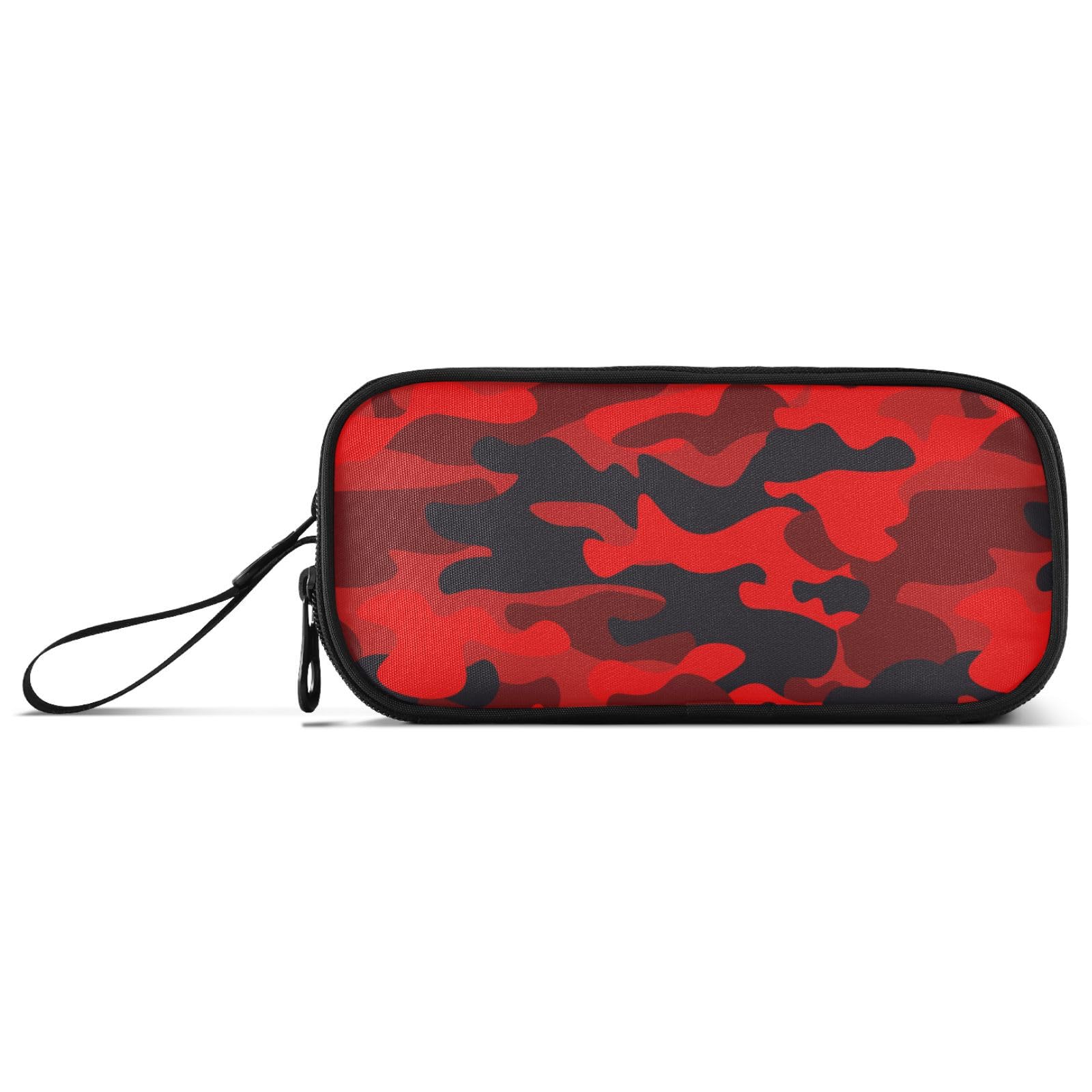 J JOYSAY Red Camo Pencil Case Large Big Capacity Pencil Bag for Girls Boys Stationery Pouch Zipper Pencil Case Pouch for School College Student