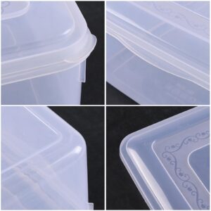 Sadstory 11 Quart Clear Plastic Storage Containers with Lid, Plastic Storage Bin, 2 Packs