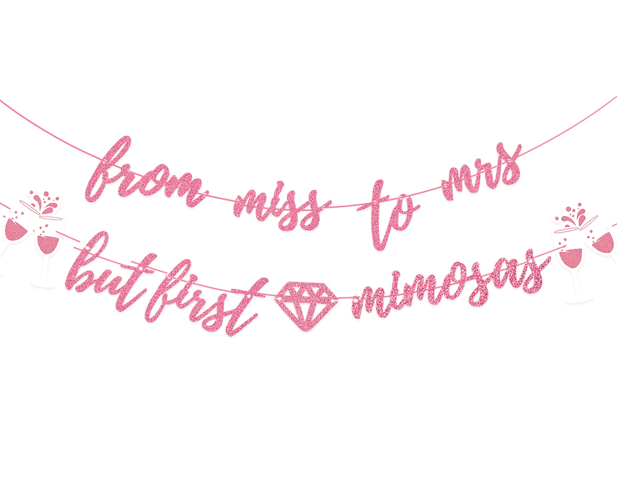 Bachelorette Party Decorations, But First Mimosas Banner Bridal Shower Decorations Rose Gold Mimosa Bar Sign Banner Party Decorations Birthday Wedding Centerpieces