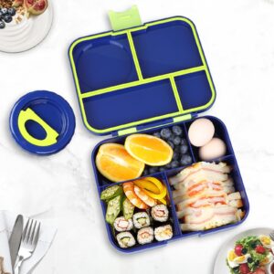 Bento Lunch Box for kids With 8oz Soup Thermo,Leak-proof Lunch Containers with 4 Compartment,Thermo Food Jar, BPA Free,Travel, School