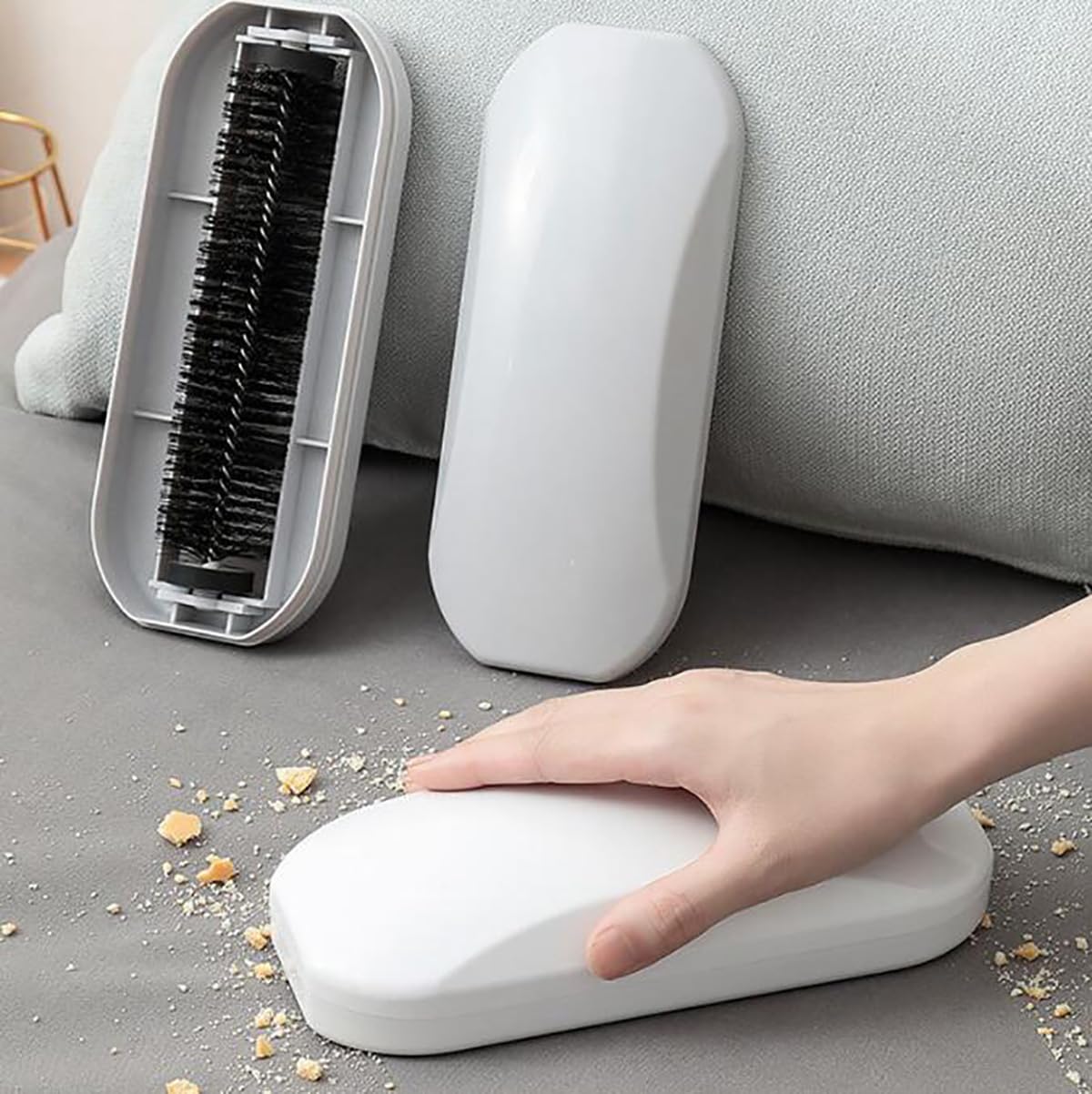 Reusable Handheld Crumb Sweeper Carpet Debris Brush for Home Soft Hair Debris Collector for Table Bed Sheet Clothes Sofa Clean Tools