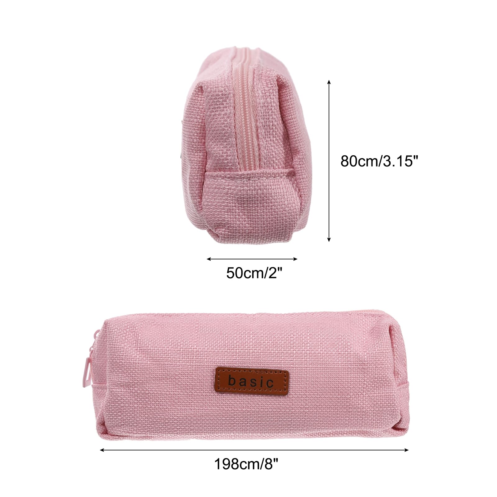 PATIKIL Pencil Case, Large Capacity Pencil Pouch Pen Bag Case Cosmetic Bag Stationery Organizer Portable for Office Home, Pink