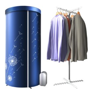 KASYDoFF Portable Dryer, 46Inch -1000W Portable Clothes Dryer, Travel Portable Dryer Machine for Clothes with Timer, Mini Dryer for Apartment, Home, RVs