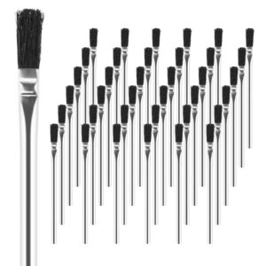 tiyiy acid brush, 36 count 3/8 inch acid flux brushes with tin-plated handle and natural bristle, disposable acid brush for soldering, woodworking, crafting